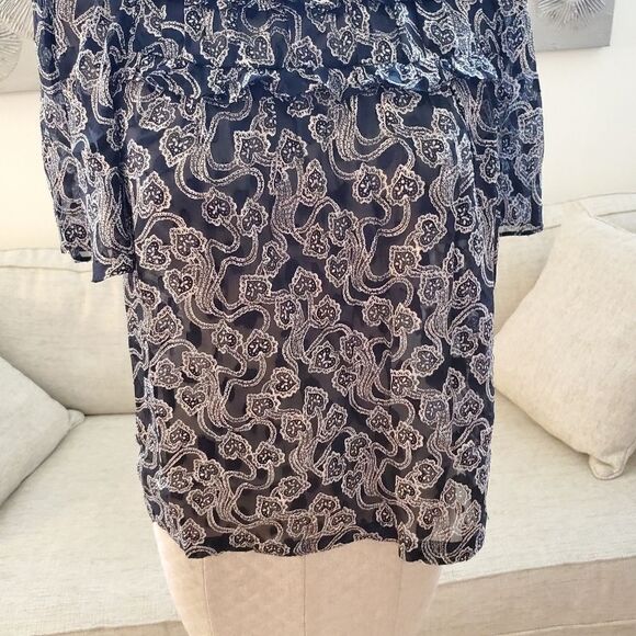 Rebecca Taylor Celia Silk Blend Blouse - NEW - Picture 7 of 14
